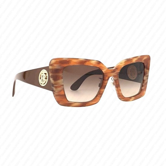 New Burberry Daisy BE4344F 394013 53mm Spotted Brown Sunglasses - Picture 8 of 12